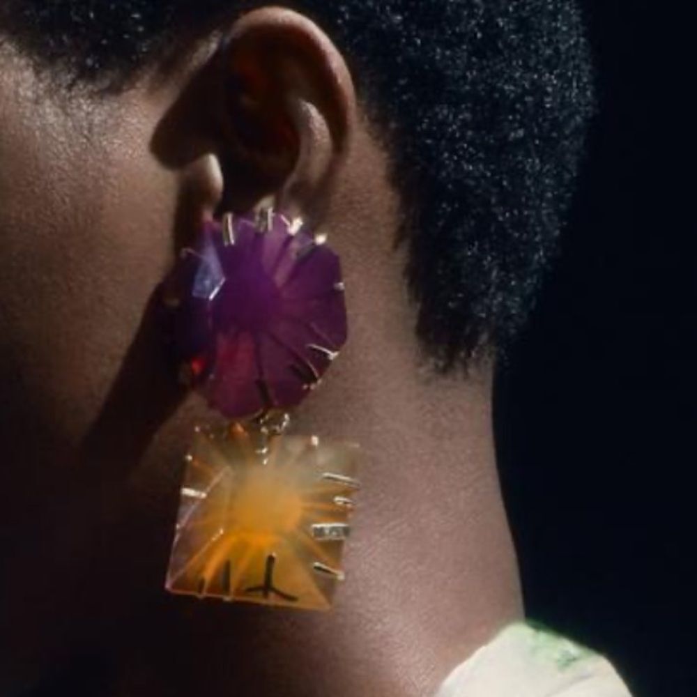 Statement drop earrings A546